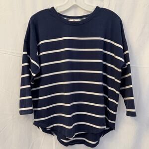 Vineyard Vines Women’s XS Navy White Striped 3/4 Sleeve Top